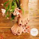 J'embeillis mes pieds pour les fêtes - Soin anti-callosité + vernis semi permanent pieds - Amaïdhi Beauty