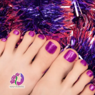 Pose de vernis semi permanent pieds sur ongles naturels  - ROSY ESTHETIC