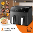 HOMEVERO DUAL DIGITAL AIR FRYER 8L - LA TV BOUTIQUE