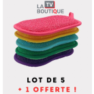 EPONGE NETTOIE-TOUT LOT DE 5 EPONGES + 1 EPONGE OFFERTE